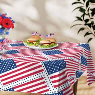 July 4th America US Independence Day Picnic Tablecloth