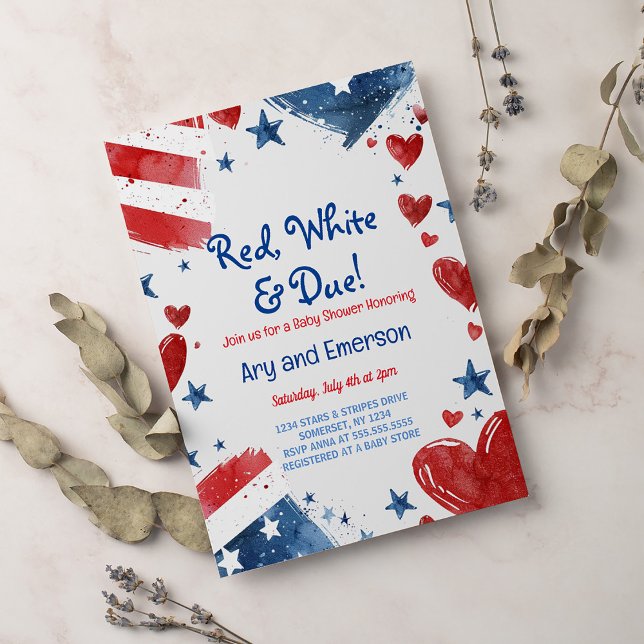 July 4th Baby Shower Invitation 4th of July Shower (Creator Uploaded)