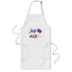 July 4th Balloons Long Apron