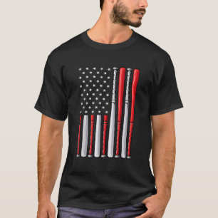 July 4th Baseball Apparel Softball Flag American F T-Shirt