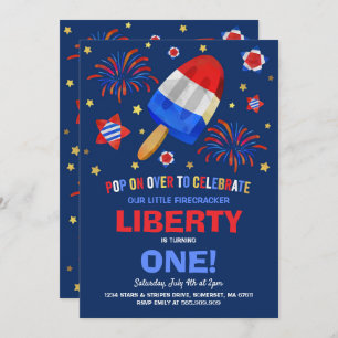 July 4th Birthday Invitation Fourth of July Party