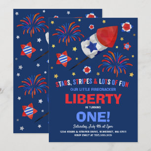 July 4th Birthday Invitation Fourth of July Party