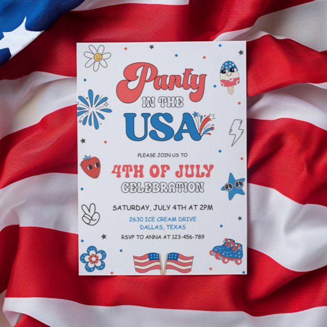 July 4th Birthday Party in the USA Invitation (Creator Uploaded)