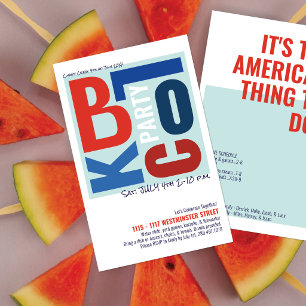 July 4th Block Fest Retro Type Neighbourhood Party Flyer