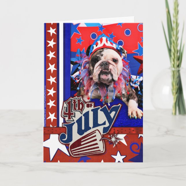 July 4th - Bulldog - Delilah Card (Front)
