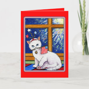July 4th cat card