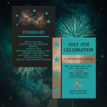 July 4th Celebration Unique Copper & Turquoise 