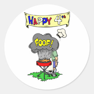 July 4th Cookout Classic Round Sticker