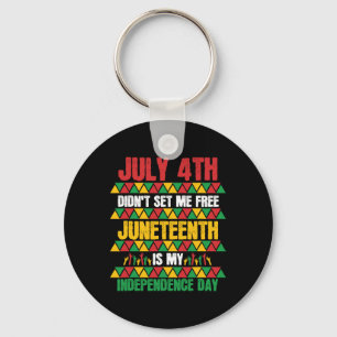 July 4th Didn't Set Me Free Juneteenth My Independ Key Ring