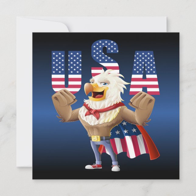 July 4th eagle holiday card (Front)