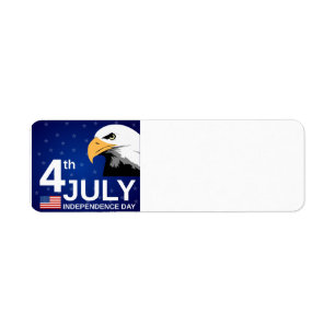 July 4th eagle return address label