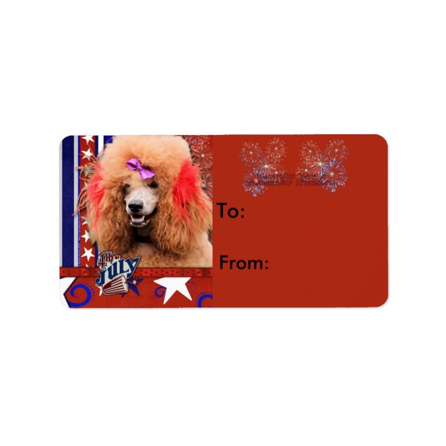 July 4th Firecracker - Poodle - Red Label (Front)