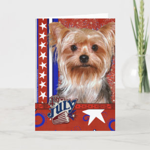 July 4th Firecracker - Yorkshire Terrier Card