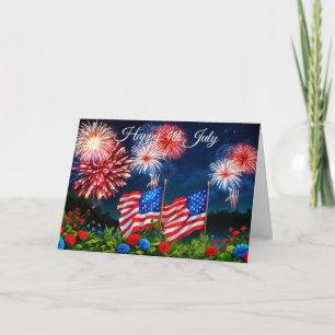 July 4th Fireworks Card