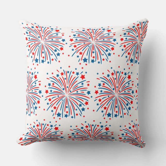 July 4th Fireworks Pillow (Front)