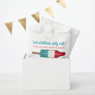 July 4th Fourth Party Rocket Ice Pop Popsicle Favour Bag