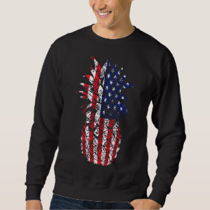 July 4th Fruit & Patriotic USA Flag - American Pin Sweatshirt