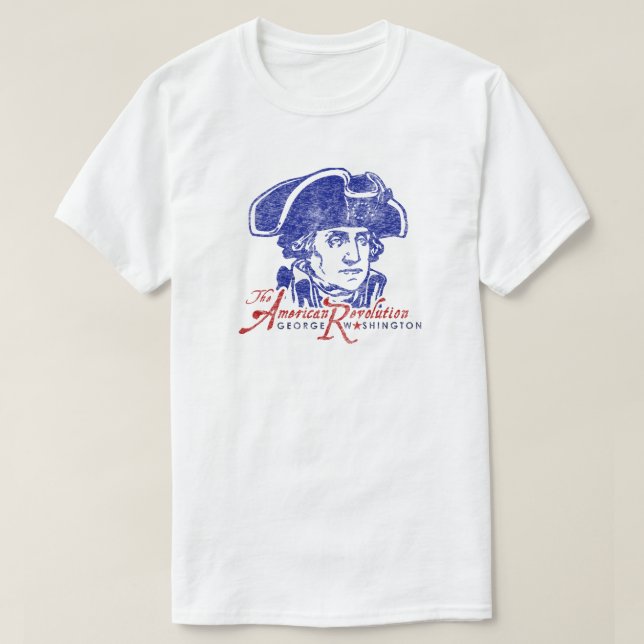 July 4th George Washington American Revolution T-Shirt (Design Front)
