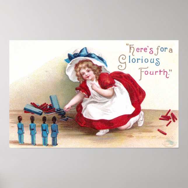 July 4th Girl and Toy Soldiers Poster (Front)
