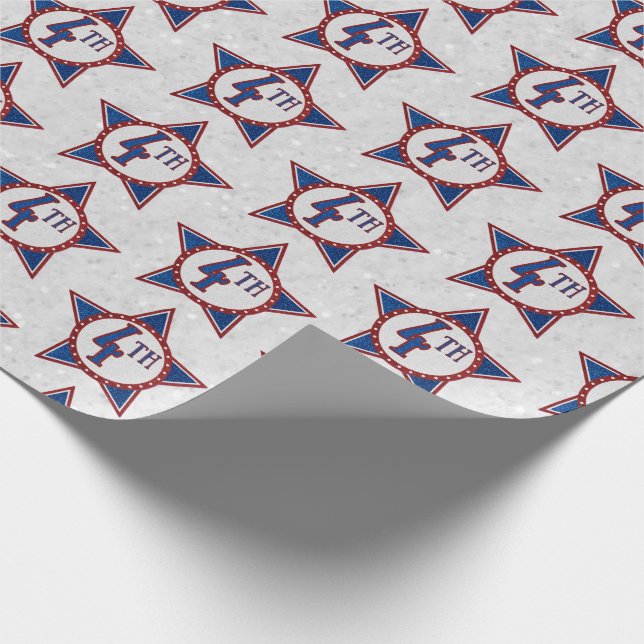 July 4th Glitter Wrapping Paper (Corner)