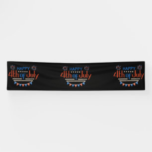 July 4th Independance Day 2.5x12 Vinyl Banner