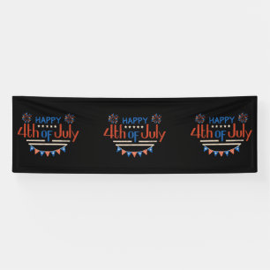 July 4th Independance Day 2.5x8 Vinyl Banner
