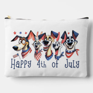 July 4th. Independence Day. Funny Dogs Accessory Pouch