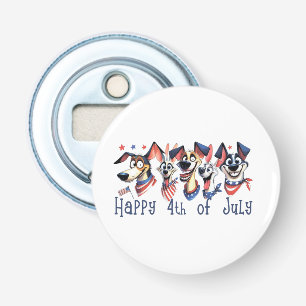 July 4th. Independence Day. Funny Dogs Bottle Opener