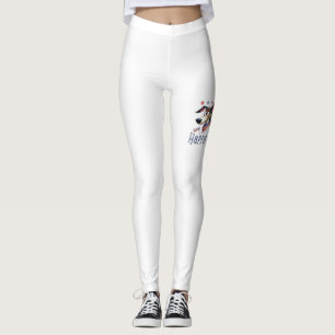 July 4th. Independence Day. Funny Dogs Leggings