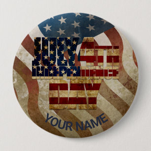 July 4th Independence Day V3.0 2020 10 Cm Round Badge