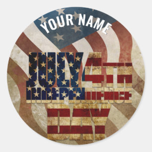 July 4th Independence Day V3.0 2020 Classic Round  Classic Round Sticker