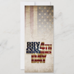 July 4th Independence Day Vintage Flag Design