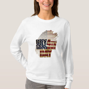 July 4th Independence Day Vintage Flag Design T-Shirt