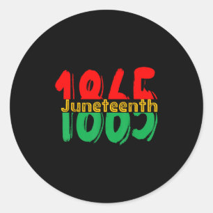 July 4th Juneteenth Women Men African American Fre Classic Round Sticker