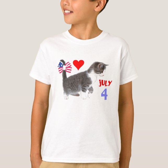 July 4th Kitten T-Shirt (Front)
