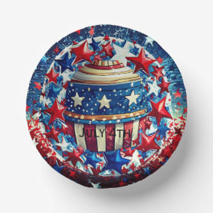 July 4th Paper Bowls, 7" Paper Bowl Plate