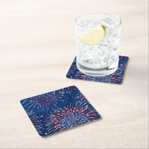 July 4th Paper Drink Coaster