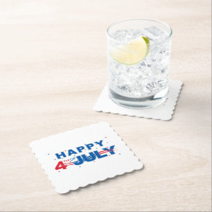 July 4th Paper Drink Coaster