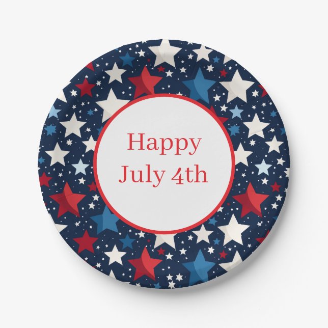 July 4th Paper  Plate (Front)