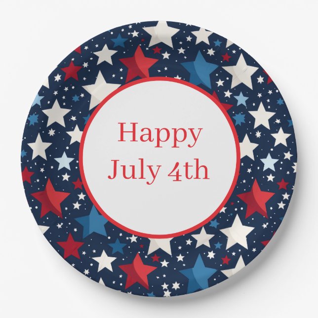 July 4th Paper  Plate (Front)