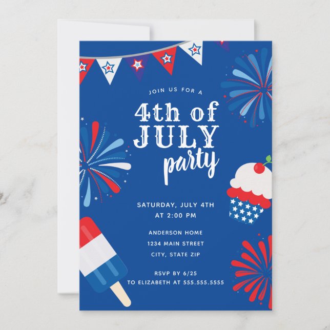 July 4th Party Invitation (Front)