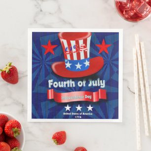 July 4th Party Tableware Paper Napkin