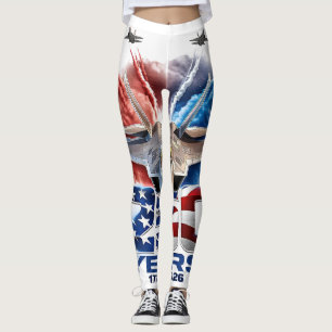 July 4th Patriotic 250 Year Birthday Leggings
