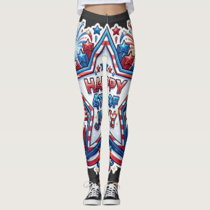 July 4th Patriotic 250 Year Birthday Leggings