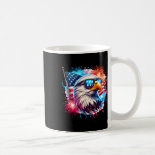 July 4th Patriotic Bald Eagle Usa American Flag Fi Coffee Mug