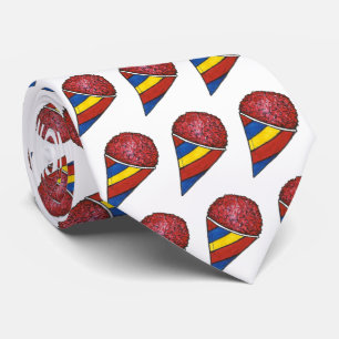 July 4th Patriotic Cherry Red Sno Cone Snocone Tie