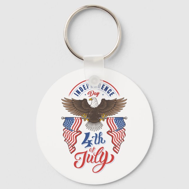 July 4th Patriotic Keychain (Front)