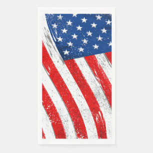 July 4th Patriotic Paper Guest Towel Napkin
