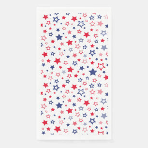 July 4th Patriotic Paper Guest Towel Napkin