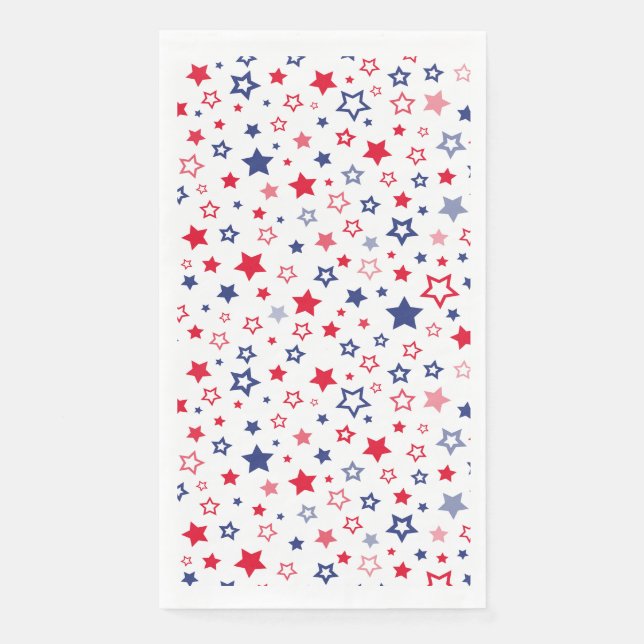 July 4th Patriotic Paper Guest Towel Napkin (Front)